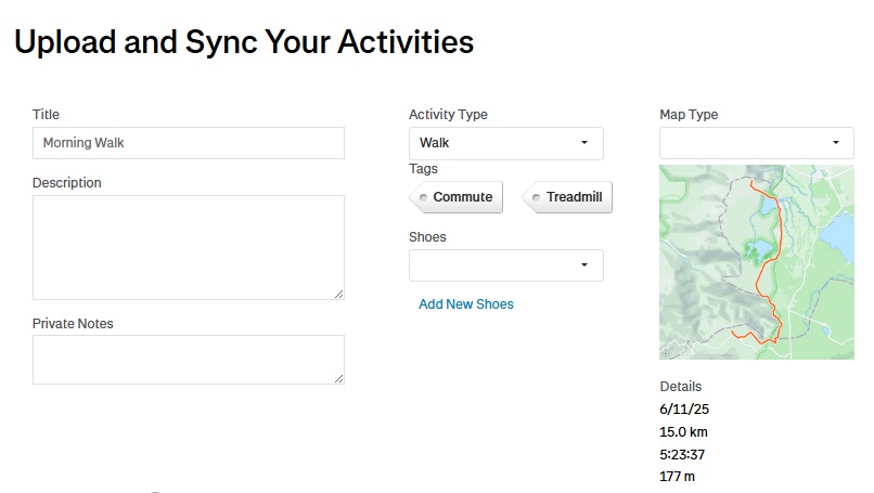 Strava import 2